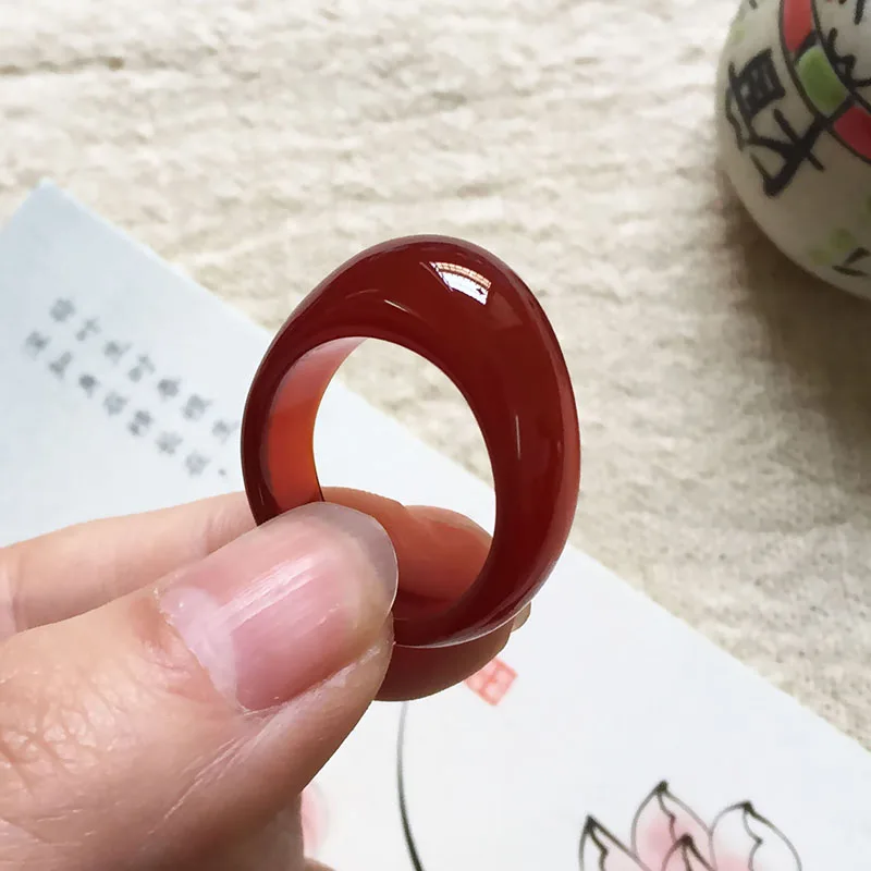 Кольцо из натурального красного халцедона мужское и женское кольцо с каплями