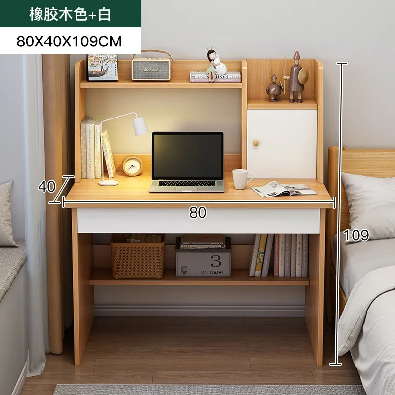 

SH AOLIVIYA Desk with Small Bookshelf Table for Students Home Simple Bedroom Learning Writing Desk Office Desktop Computer Des