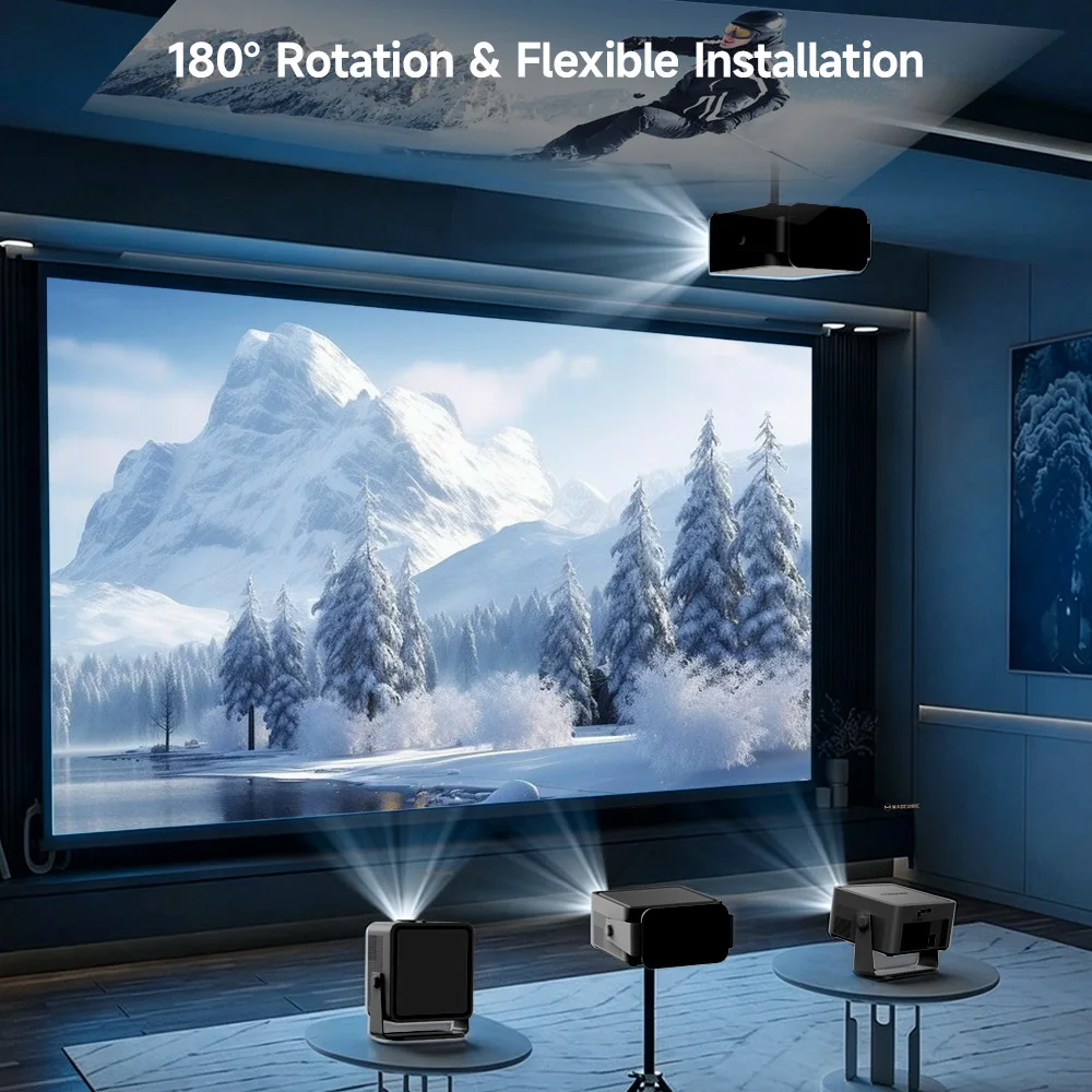 Проектор Magcubic HY450MAX 1100 Ansi LED с разрешением 1080P, Android 14, поддержкой 8K, Wi-Fi 6, для домашнего кинотеатра, с голосовым управлением. (art.: 3920dceba9073) - 3920dceba9073
