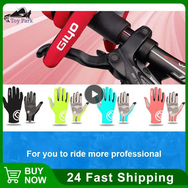 

Wind Breaking Cycling Full Finger Gloves Touch Screen Anti-slip Long Full Fingers Gel Sports Cycling Gloves Women Men Bicycle