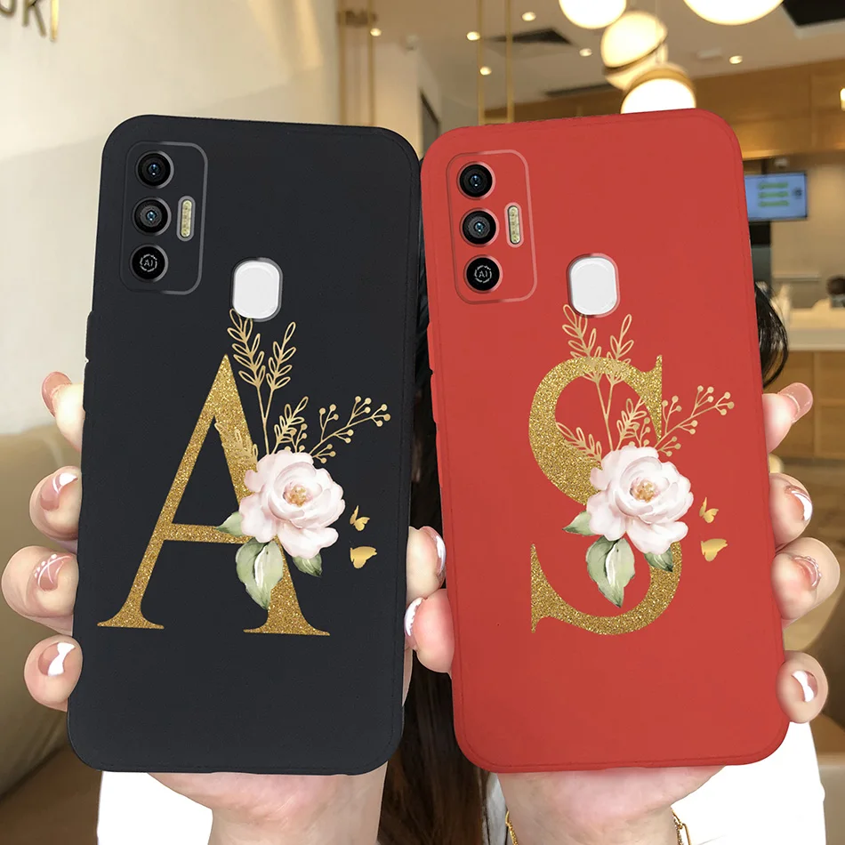 Матовый Силиконовый Противоскользящий чехол для телефона Tecno Spark 7 T 7P 7Pro Rose 26