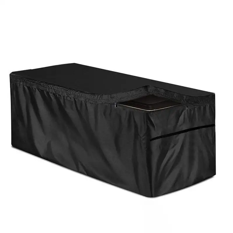 

Patio Deck Box Cover Deck Box Protection Patio Furniture Covers Black 210D Oxford Cloth Dustproof UV Protector With Rounded