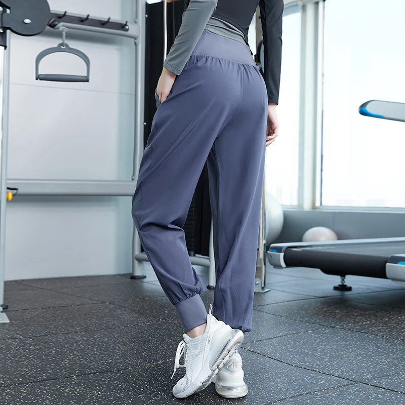 Women High Waist Running Pants Loose Stretchy Sweatpants Gym Workout Jogging High Waist Wide Leg Sports Yoga Breathable Trousers
