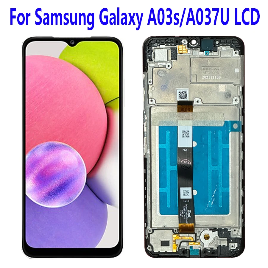 

ЖК-дисплей 6,5 ''для Samsung Galaxy A037U, сенсорный экран с дигитайзером в сборе, Замена для Samsung A037U, ЖК-дисплей с рамкой