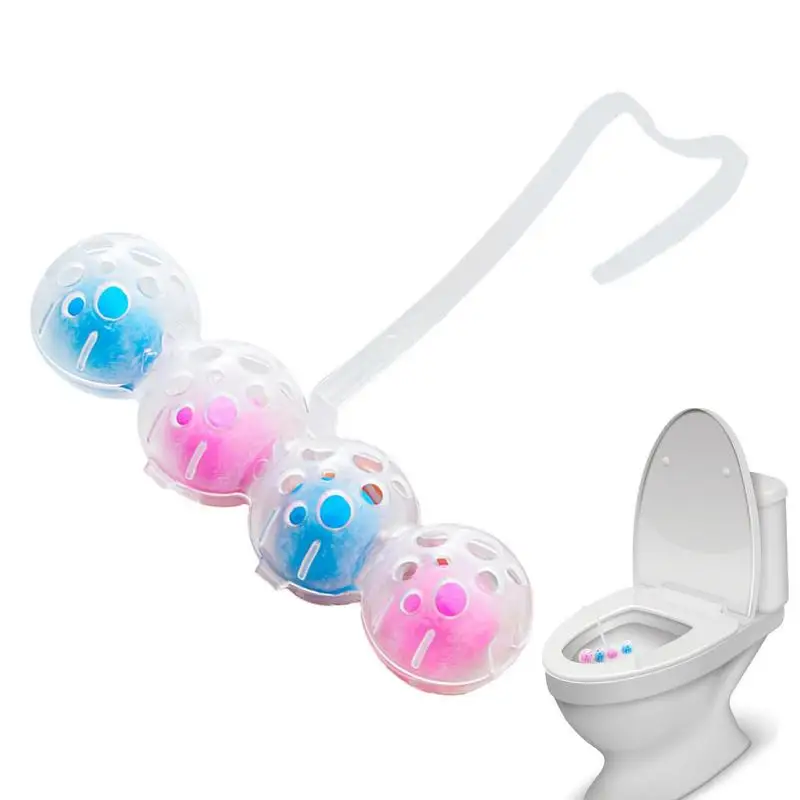 

Toilet Bowl Freshener Automatic Flushing Toilet Bowl Cleaner Toilet Deodorant Blocker Quick Foaming Self-Cleaning Ball With Hook