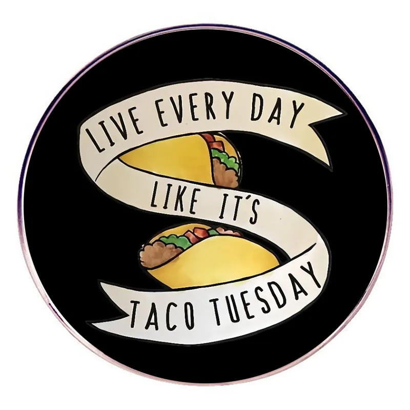 Эмалированные булавки для лацканов ежедневно как это Тако во втором брошь на