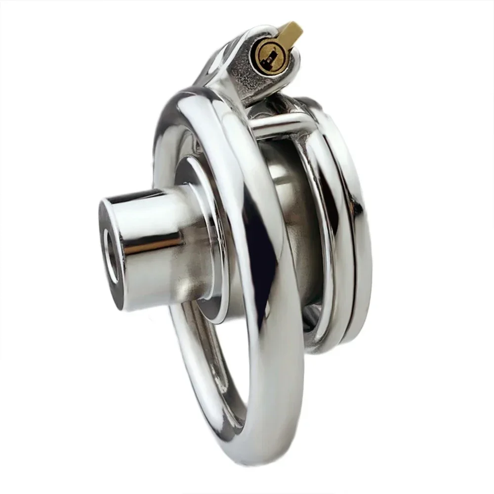 Новое перевернутое мужское устройство целомудрия из нержавеющей стали клетка