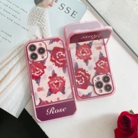 fashion oil painting rainbow for iphone 11 12 13 pro max rose case for apple x xs xr stand cover