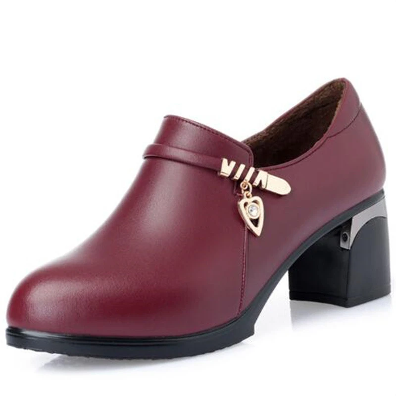 

Женские туфли-лодочки из воловьей кожи, на высоком каблуке