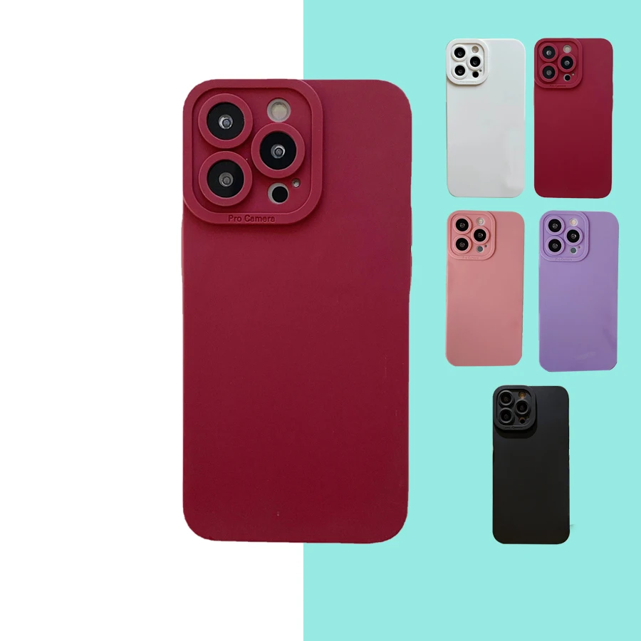 

For iPhone 14 Pro Max 13 12 Mini Cases Anti Crack Soft Silicone Case TPU Bumper Cover Shell Casing With Full Camera Protection