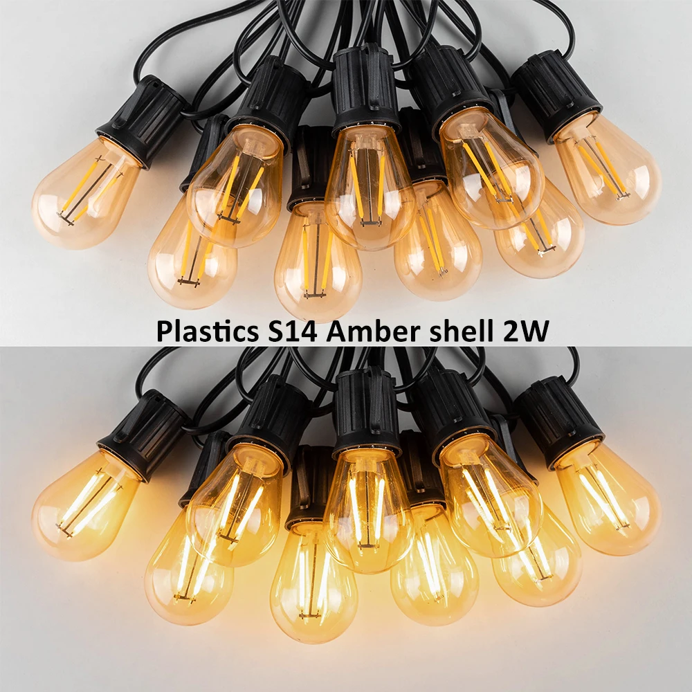 

GANRILAND Светодиодная гирлянда S14 открытый свет 220В