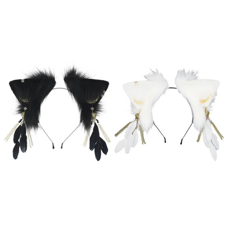 

Handmade Anime Cosplay Props Wolf-Ears Halloween Party Role Playing Headband Drop shipping