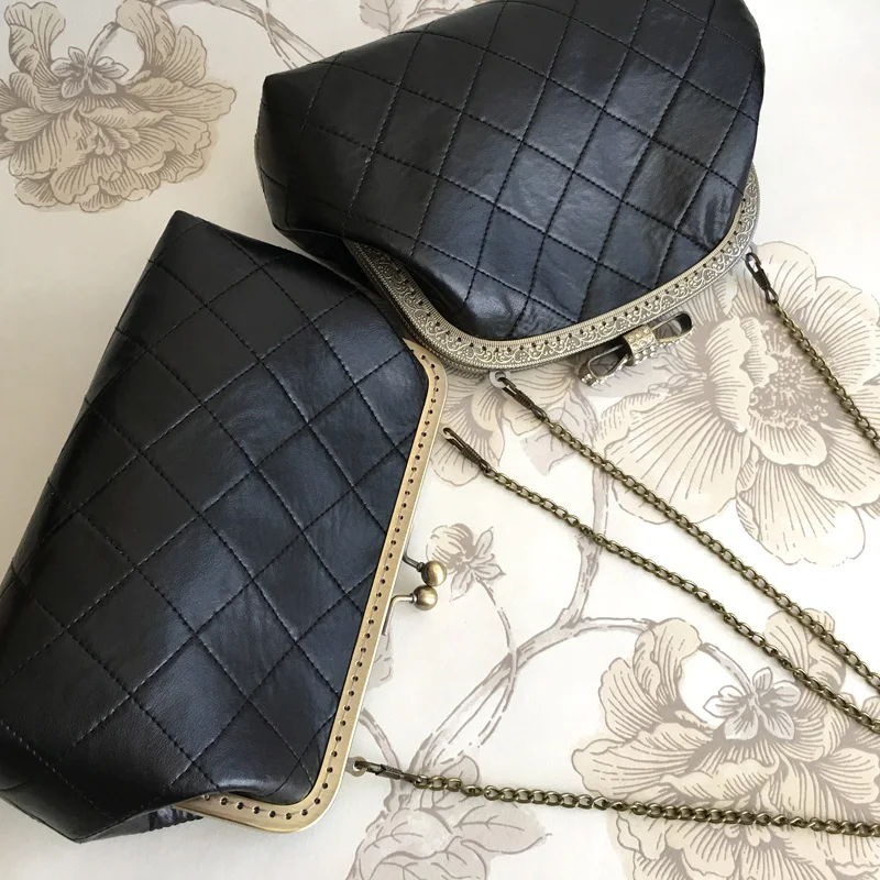 10pcs 18.5cm Kiss Clasp Lock for Women Clutch Handbag Metal Purse Frame Handle DIY Clasp Hardware Embossed Bag Accessories