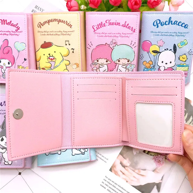 Женский кошелек Sanrio Hello Kitty Kuromi короткий бумажник с милым рисунком модный