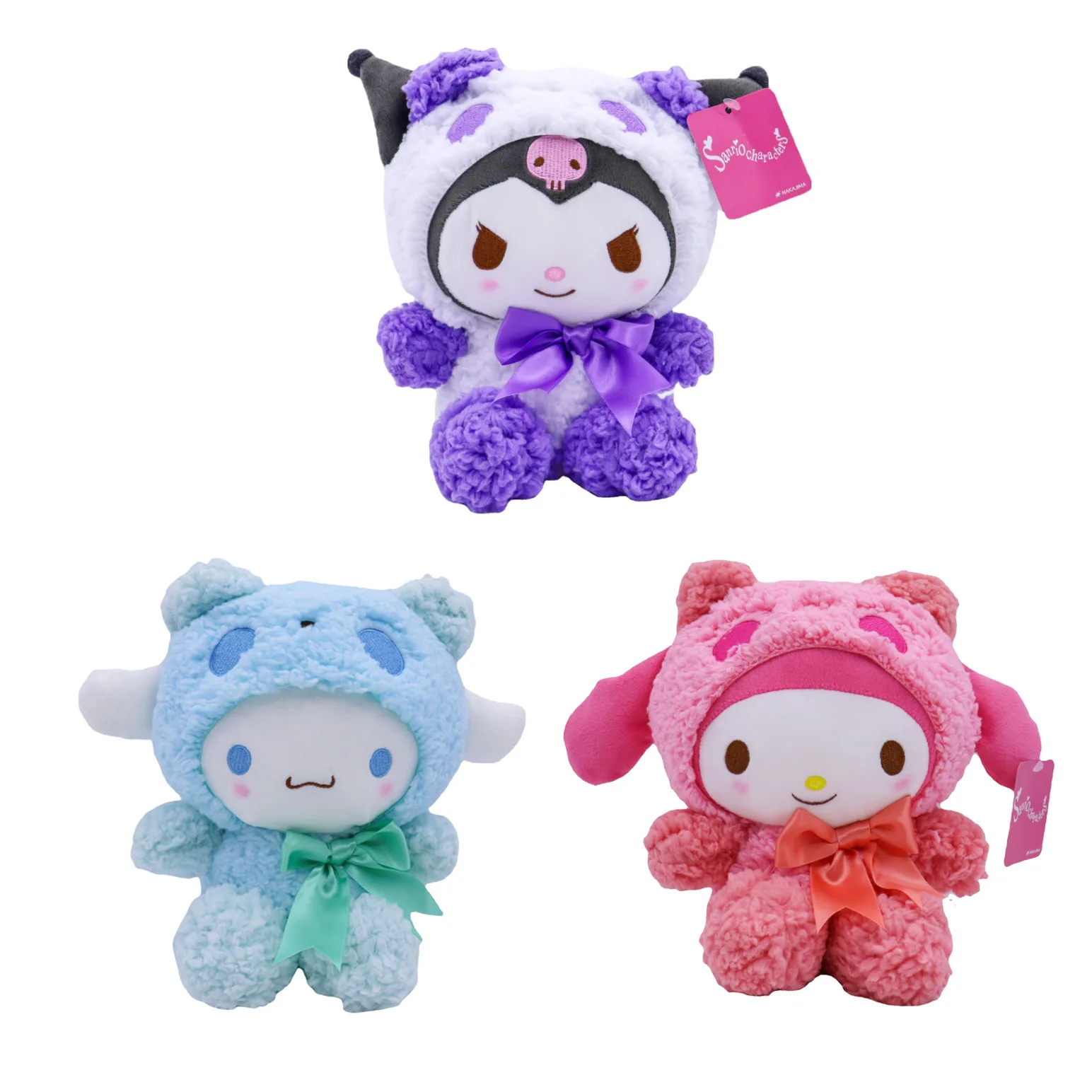 

Sanrio Cartoon Kawali Kuromi Hello Kitty My Melody Cinnamoroll Pillow Plush Toys Soft Stuffed Dolls for Kids Birthday Gifts