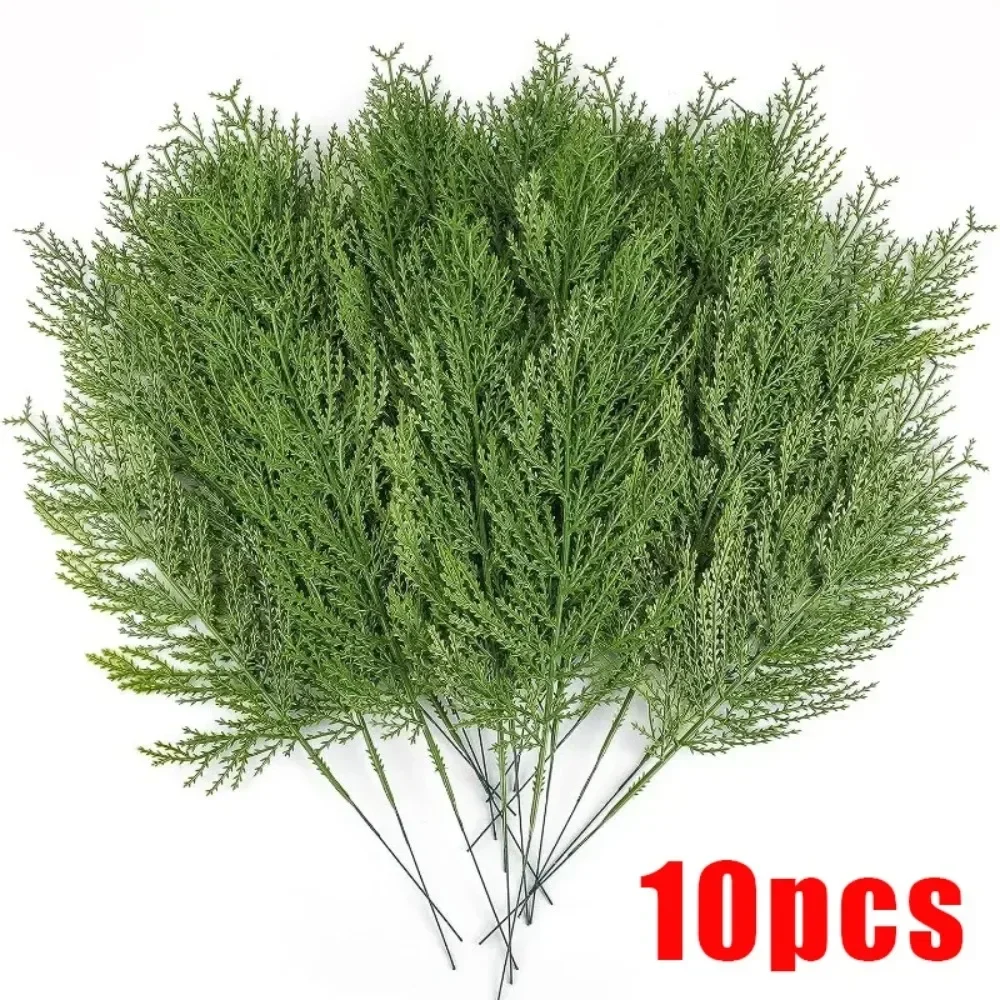 

10/1PCS Christmas Artificial Pine Branches Green Fake Plant Leaves DIY Christmas Tree Wreath Gifts Decoration Xmas Home Decor
