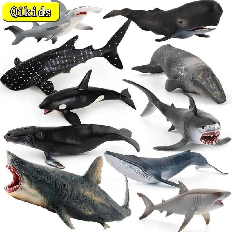 

Large Size Simulation Marine Life Killer Whale White Shark Action Figures PVC Plastic Animals Figurine Educational Children Toys