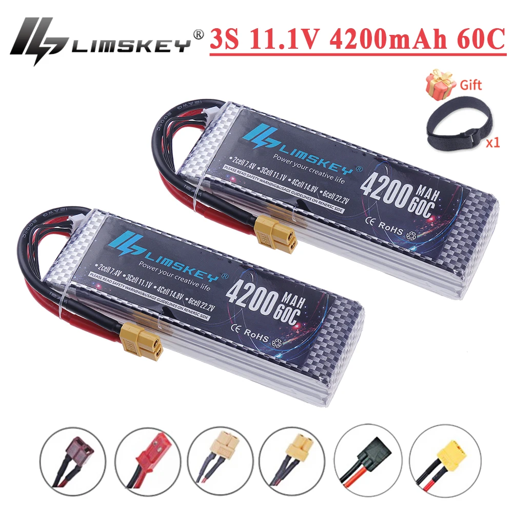 3S 11 1 В 4200 мАч 60C RC LiPo Аккумулятор для радиоуправляемого квадрокоптера дрона