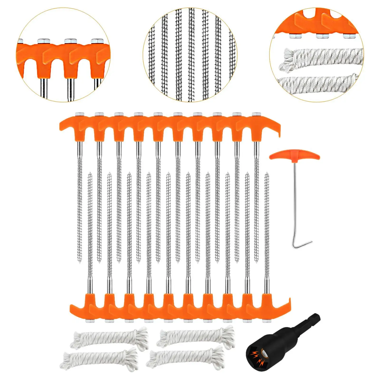 20 винтовых кольев для палатки гвозди колышки лагеря прочные прогулок кемпинга