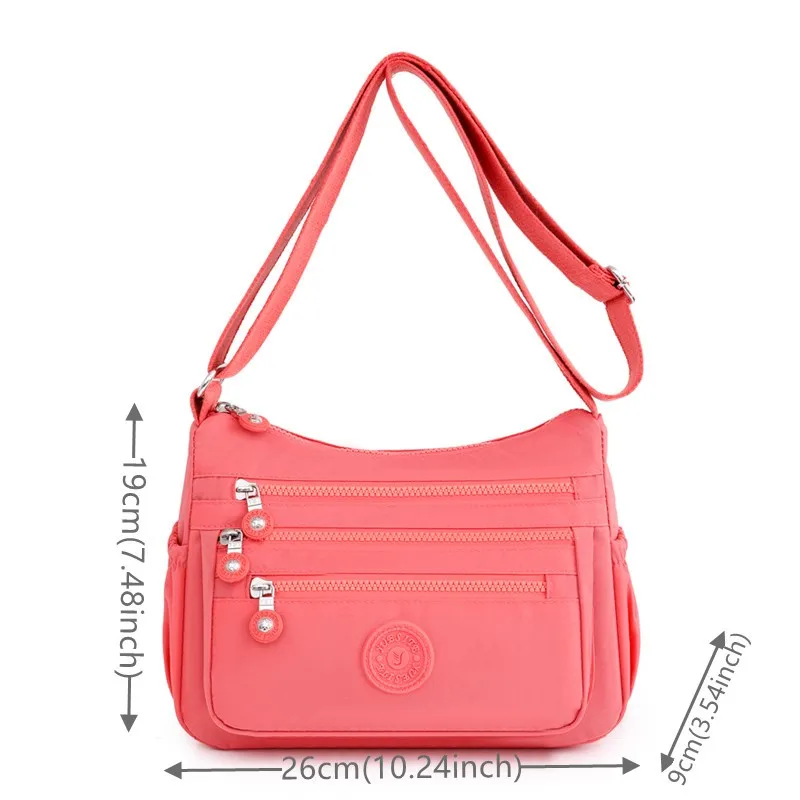 Fashion Women Shoulder Messenger Bag Waterproof Nylon Oxford Crossbody Bag Handbags Large Capacity Travel Bags Purse
