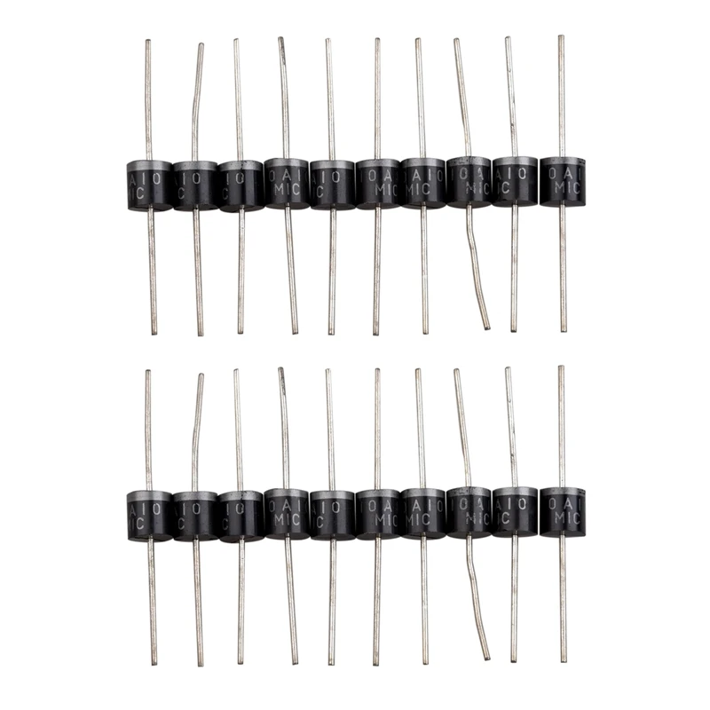 

20 Pcs Molded Plastic Case 1000V 10A Rectifier Diodes 10A10
