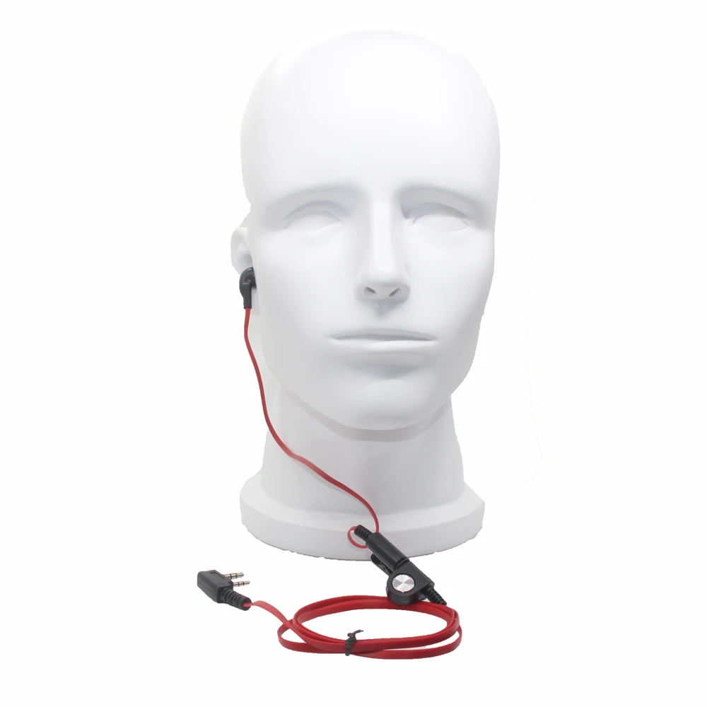 

2Pin Noodle Style Earbud Headphone K Plug Earpiece Headset For Baofeng Uv5R Bf-888S Uv5R Radio Red black