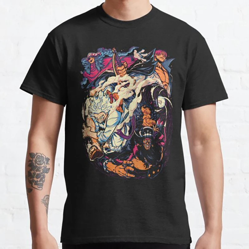 

Summer ONE PIECE Anime Co Branded Print T-shirt Men and Woman Fashion O-Neck Short Sleeve Woman T-shirts Cotton Loose Tops