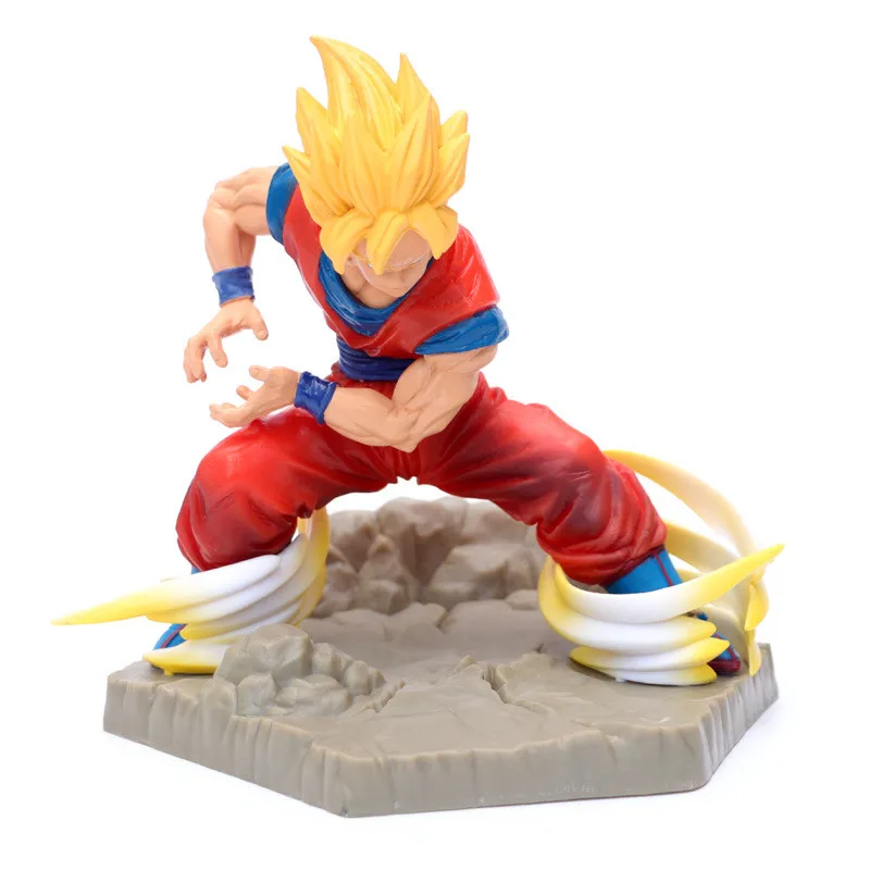 

20cm Dragon Ball Z Super Saiyan Goku Action Figure Dragon Ball Goku Somersault Cloud Figura Model PVC Collectible DBZ Doll