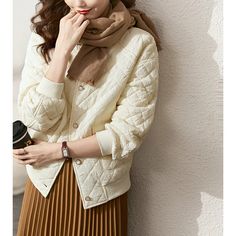 

Vimly Winter Parkas Quilted Coats Women 2022 Winter Blazers Solid Fashion Casual Vintage Thick Warm Loose Jackets Clothes V6653
