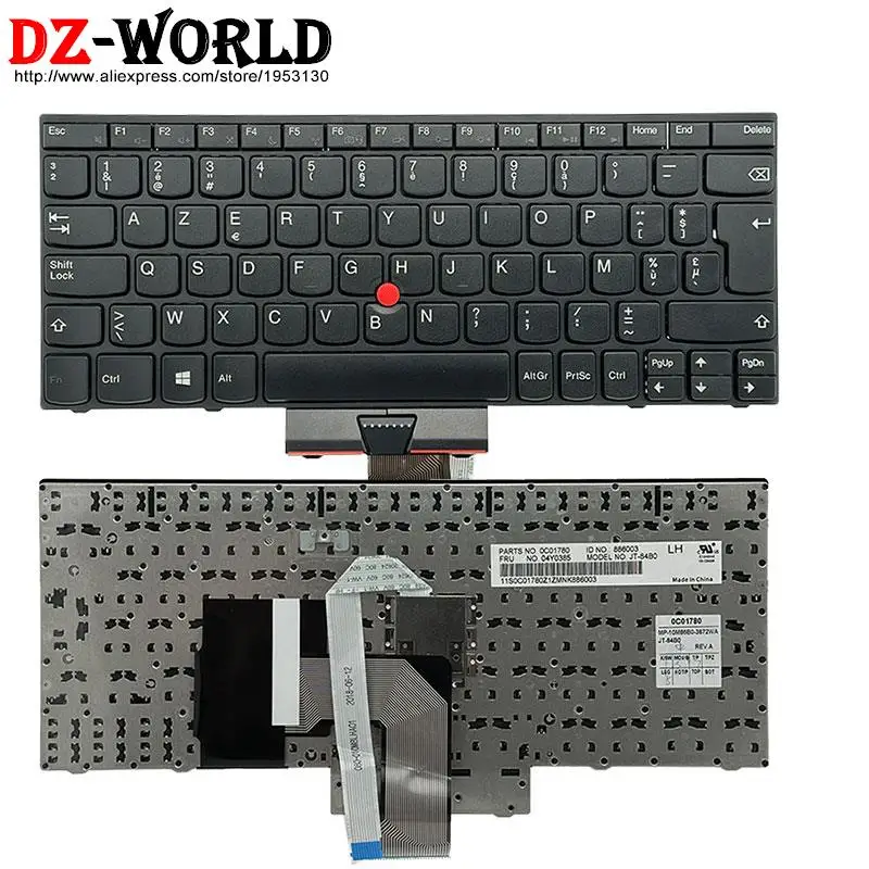 Клавиатура BE Бельгийская для ноутбука Lenovo Thinkpad X131e X140e 04Y0380 04Y0381 04Y0385 04Y0348 04Y0344 (art.: 3920bfce23d09) - 3920bfce23d09