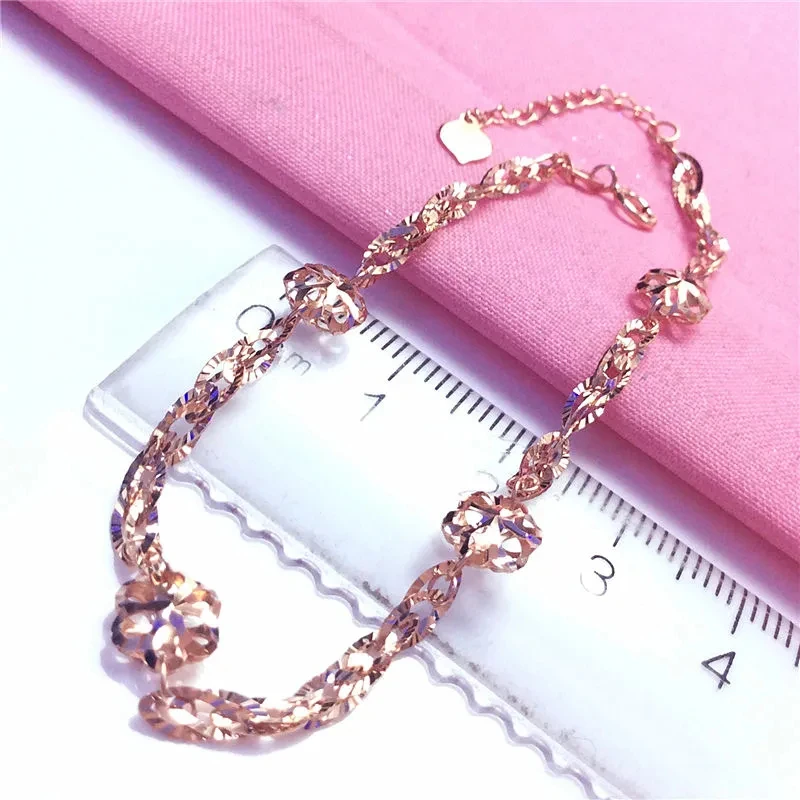 

Женский браслет из розового золота 585 пробы, с позолотой 14 к