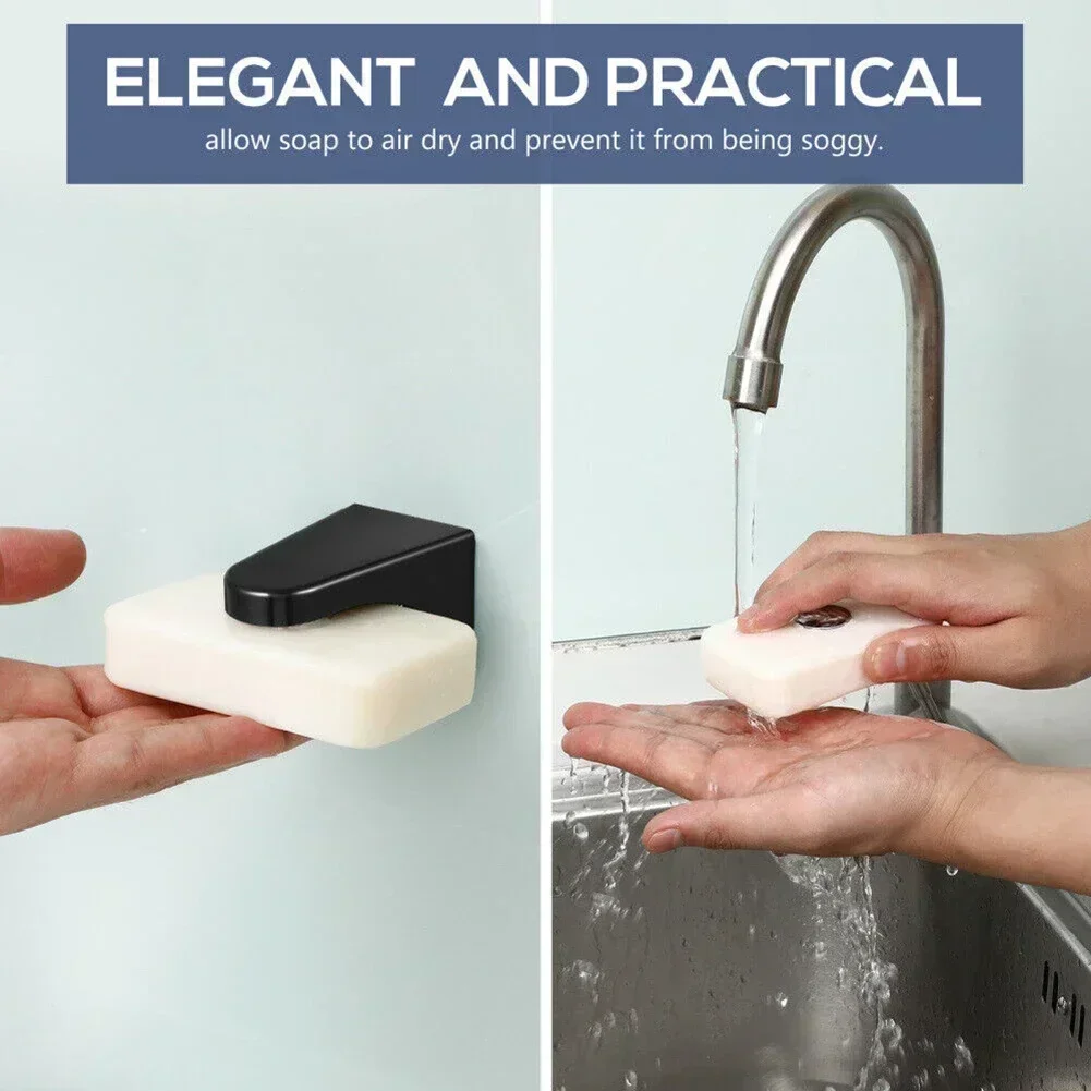 Мыльница магнитный держатель для мыла 1 шт. 7 5*4 5**4 3 см АБС-пластик черный цвет