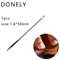 leather crafts sewing needle round head blunt pint pointed prism sharp tool for embroidery stitching diy silver big eye needles