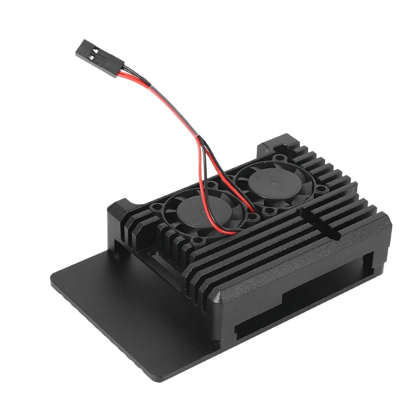 

New Raspberry Cnc Aluminum Alloy Armor Case With Cooling Heatsink Dual Fan For Raspberry Pi 3 Model B/Pi 3 B+(Plus)