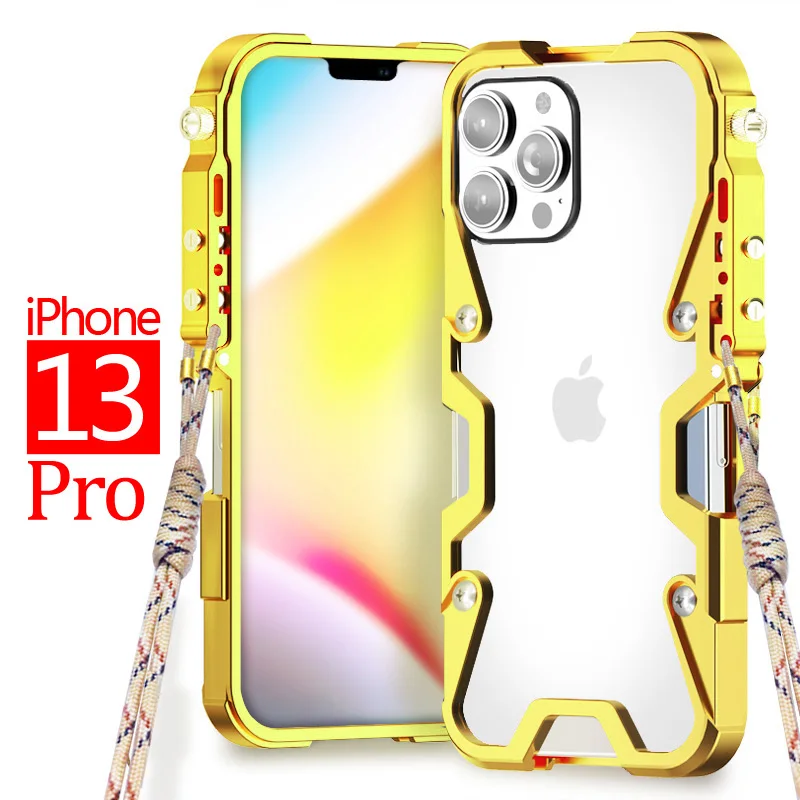 Роскошные армированные металлические алюминиевые Чехлы ZIMON бампер для Apple Iphone 13