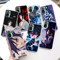 naruto uchiha sasuke coque phone case for xiaomi redmi note 10s 11 11s 11t 11e 10 pro max 9 9s 9t 5g 8 8t 7 6 5 5a 4x 4g cover