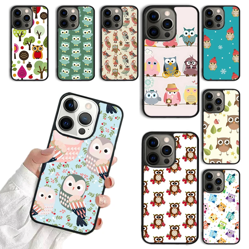 Детский чехол для телефона с милой совой iPhone 16 15 14 13 12 Mini 11 Pro Max Plus X XS XR