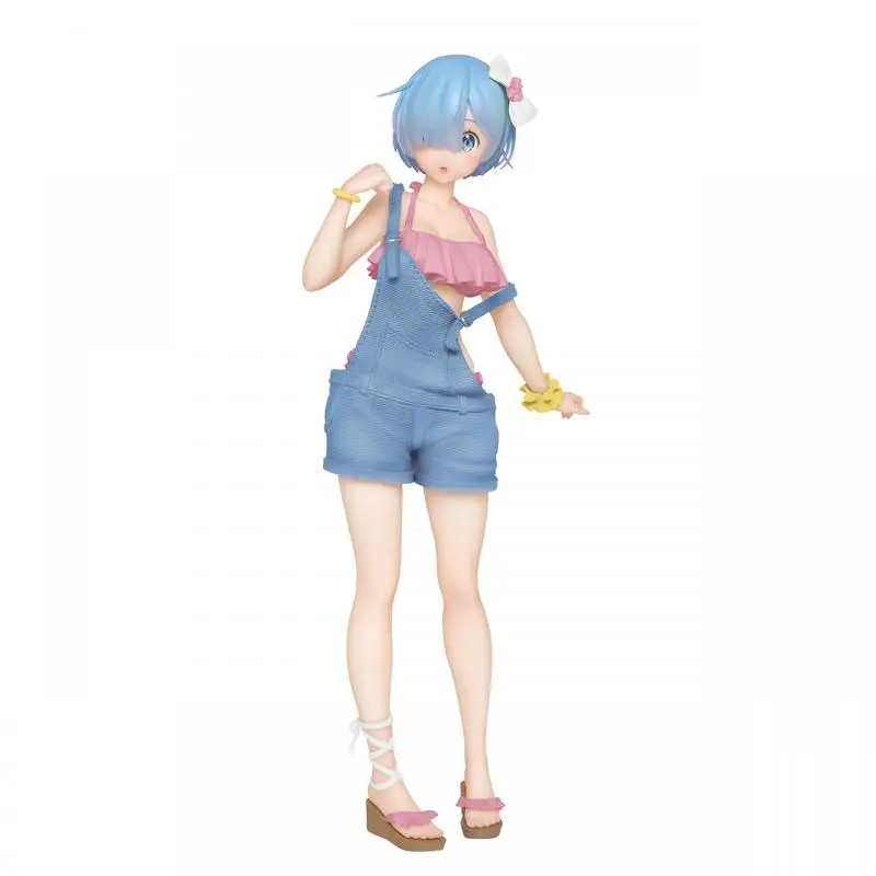 

Original Re:life In A Different World From Zero Rem Bib Swimsuit Ver. Reset Cartoon Model Toy Collectibles Anime Toys Gift