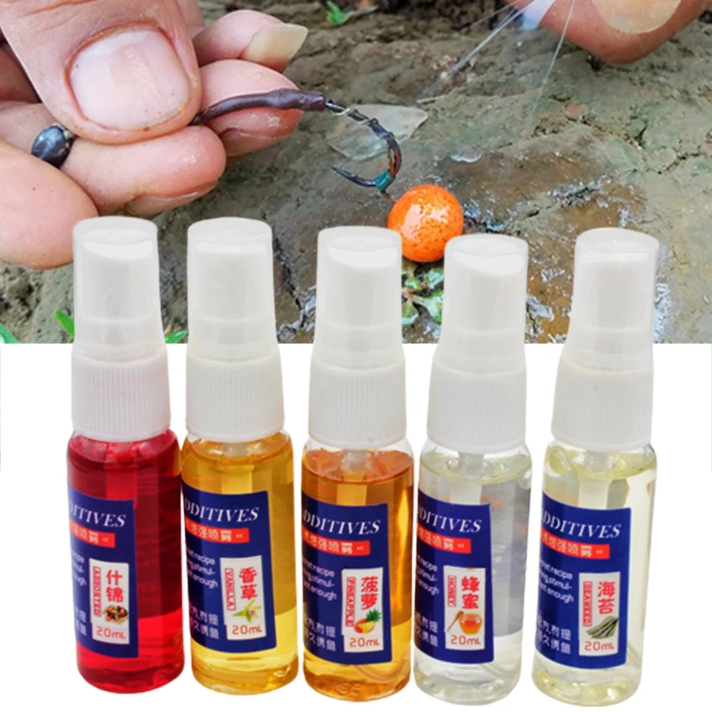 

20ml Carp Fishing Bait Additive Boilies Pop-Up Pellet Attractant Flavoured Spray Fishing Lure Smell Flavor Tool Hot Sale