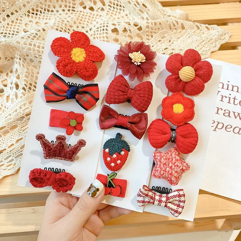 

5 шт./компл. милые нейлоновые заколки для волос с изображением фруктов и цветов для маленьких девочек, детские заколки для волос для новорожд...