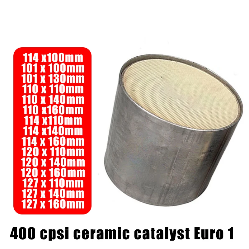 

Каталитический Converte 400 Cpsi EURO 1, High Flow 101/114/120/127*100 мм, спортивный катализатор, трехсторонняя круглая керамическая подложка, универсальная
