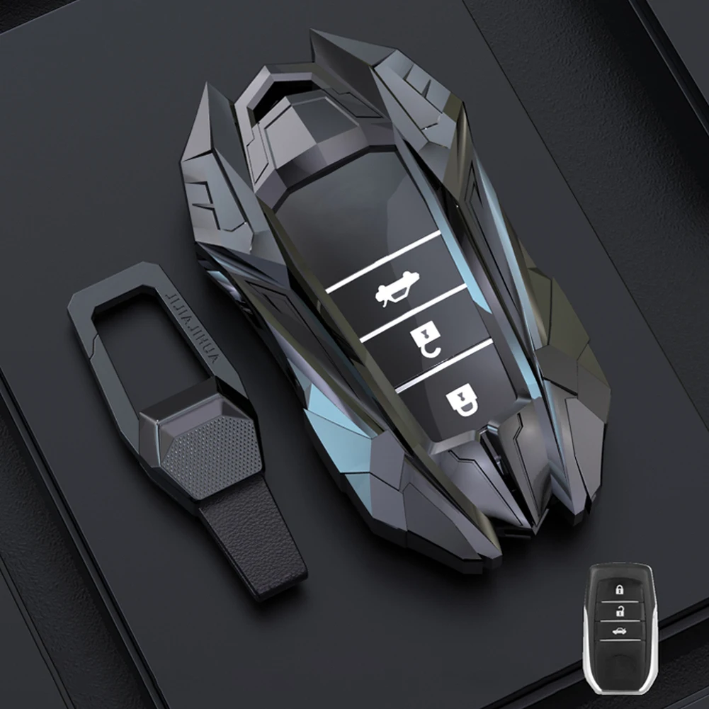 

Metal Car Key Fob Case Cover Fit for 2019-2022 Land Cruiser,Mirai,2021-2022 Venza,2021-2022 RAV4 Prime,2021-2022 Sienna