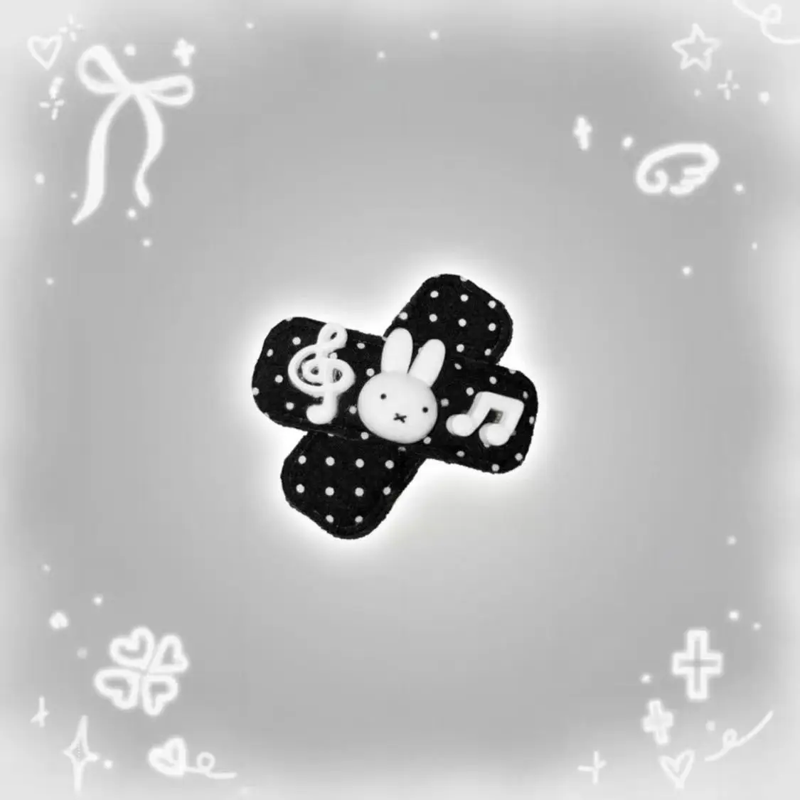 Фото Новая милая заколка для волос Miffy с волнистыми точками, боковая заколка для челки, аксессуары для волос, мультяшный дизайн, подарки №4