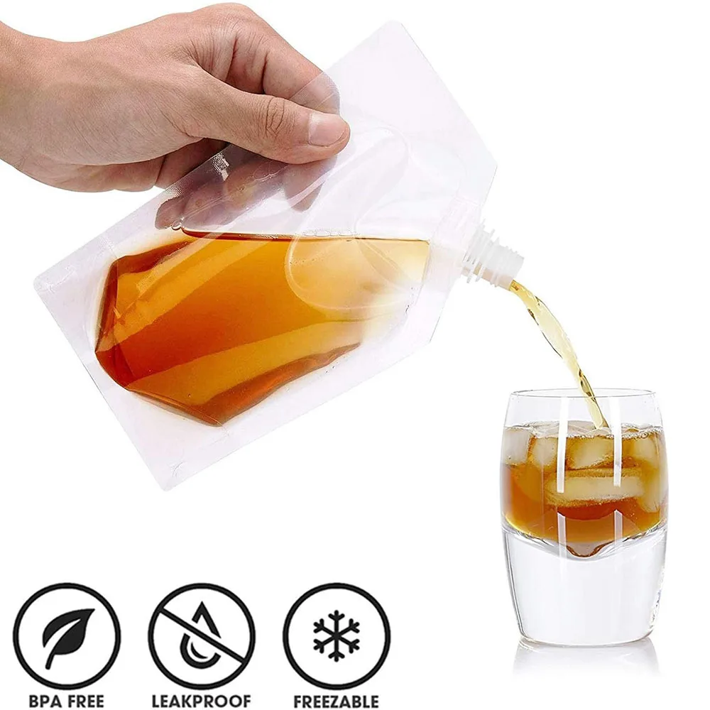 Фото Набор дорожных фляг для алкоголя Cruise Liquor Flask Kit: скрытые и многоразовые пластиковые фляги для рома, алкоголя и соков, дорожные пакеты для напитков. №4