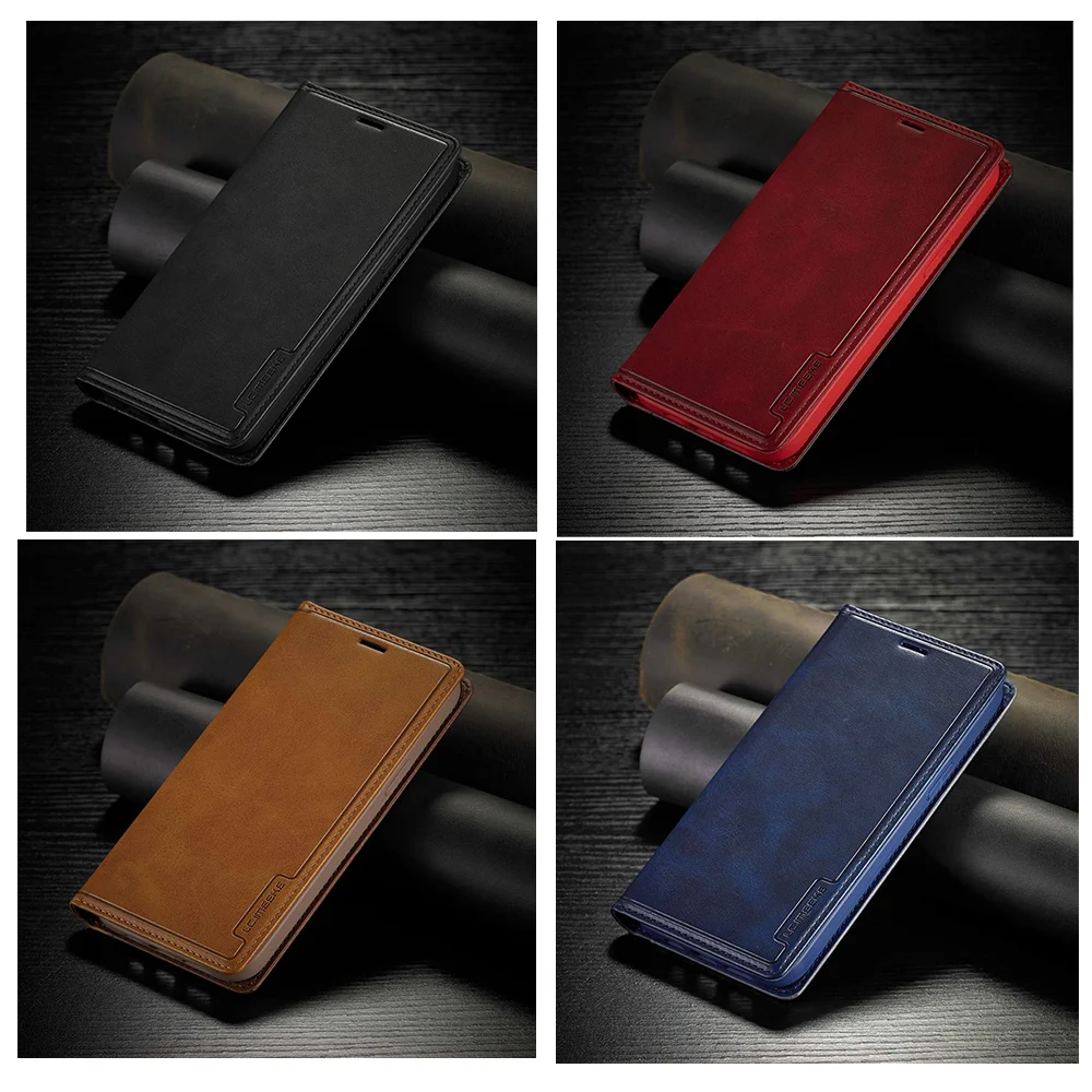 Book Case for iPhone 14 13 12 11 Pro Max Mini Case Leather Wallet Flip Case for iPhone X XR XS Max 6S 7 8 14 Plus SE 2020 Cover