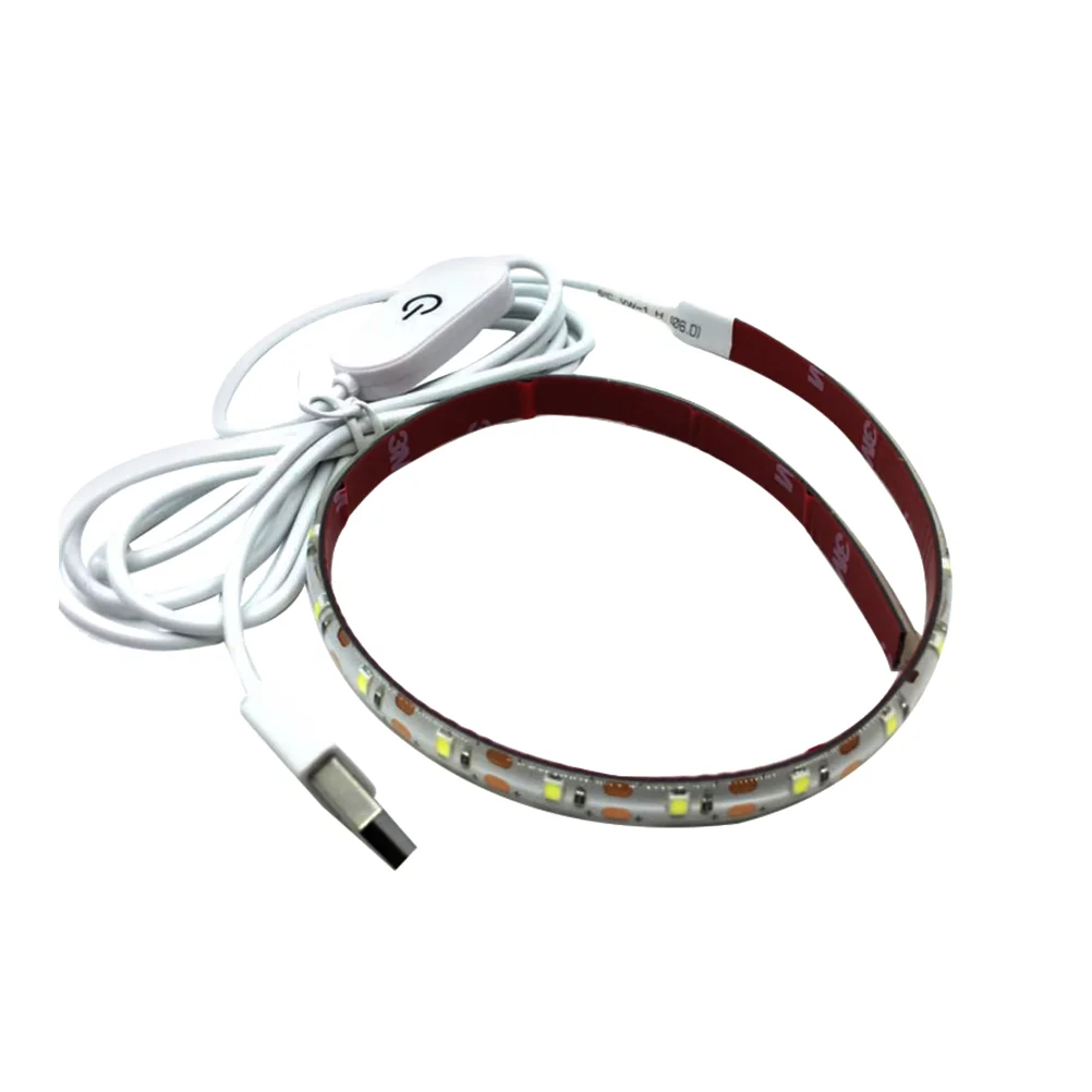 

Self- adhesive Strip Light Flicker Free Safe Light Rope for Party Home Sewing Machine 2 Meters USB 6500K Cold White