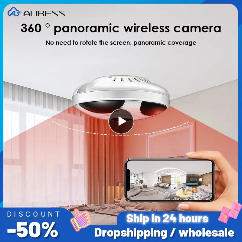 

Ip-камера видеонаблюдения, 360 градусов, поддержка Tf-карты, 1080p Hd