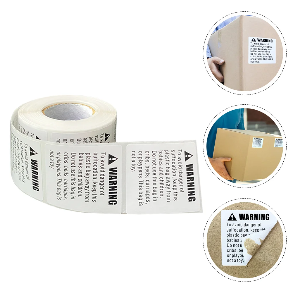 

Blank Flagss Anti-suffocation Warning Sticker Labels Shipping Applique Adhesive Decals Paper Child