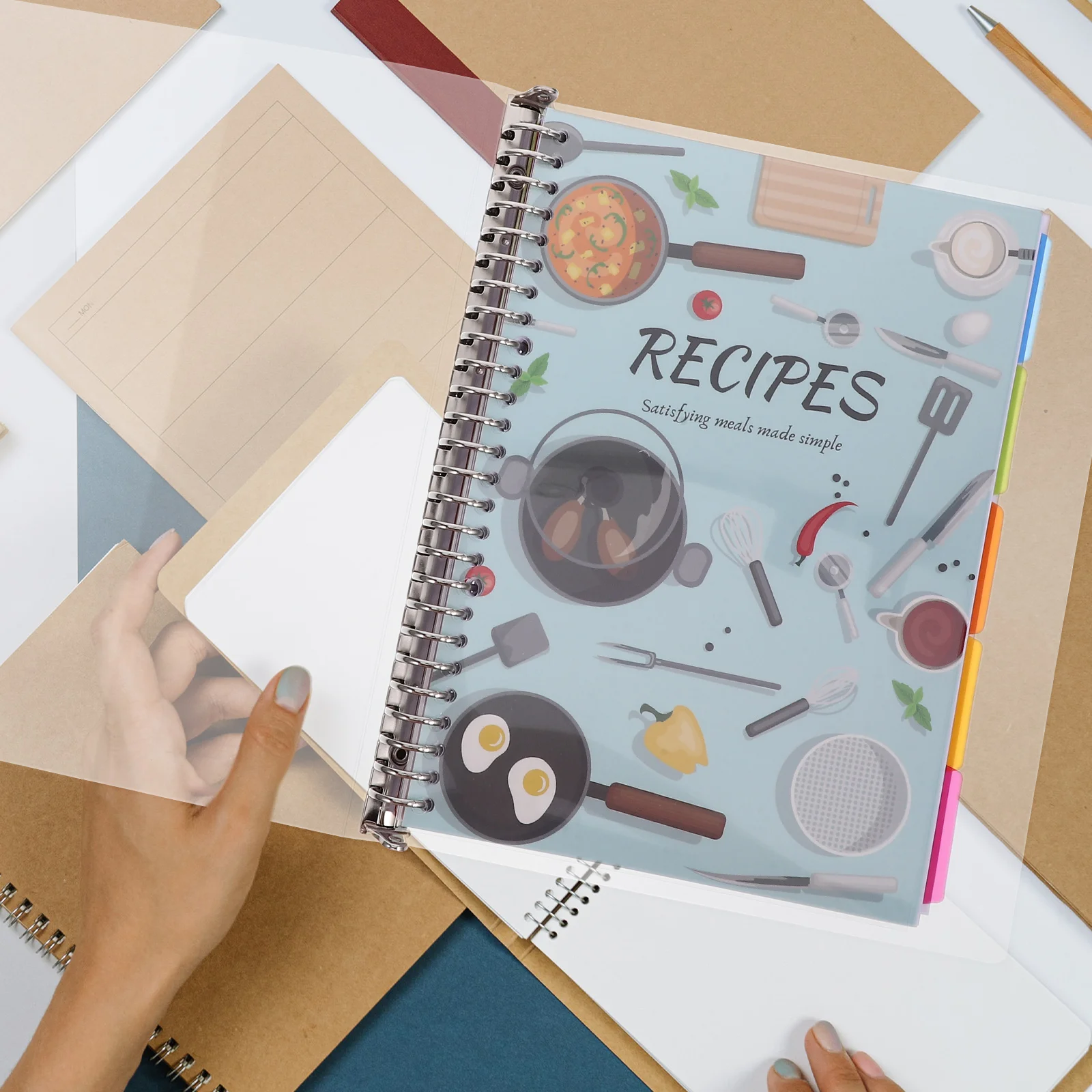 Планировщик рецептов DIY Книжный журнал для собственных Письменный блокнот