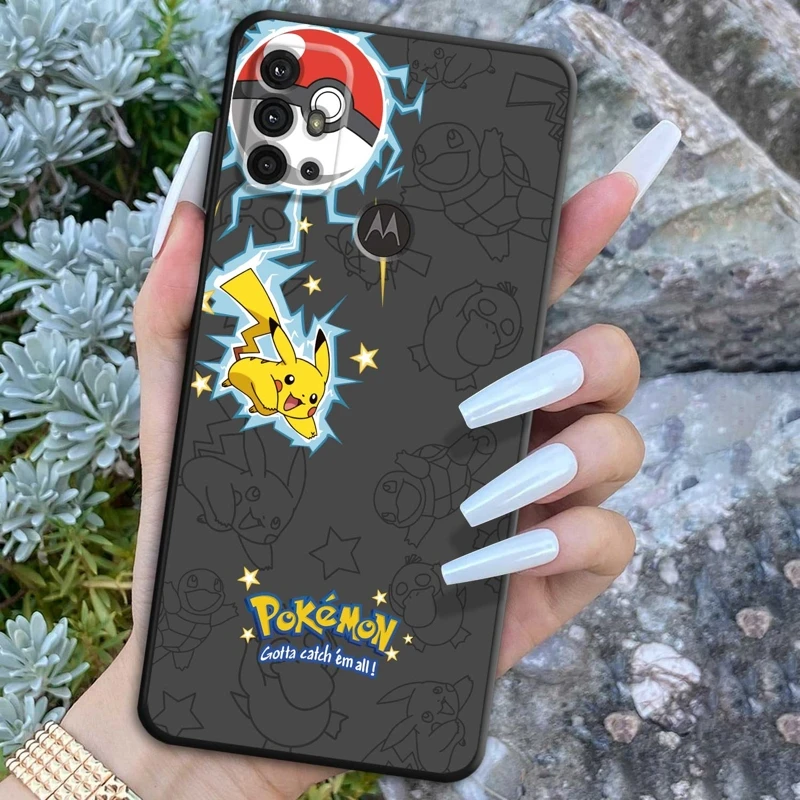 

Чехол с покемоном Пикачу из аниме Psyduck для Motorola Moto EDGE 20 30 G22 G52 G30 G60 G51 5G G71 G200 20 Lite G31 G9 G8 Plus